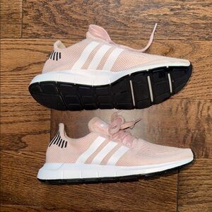 adidas Women's Pink and White Sneakers